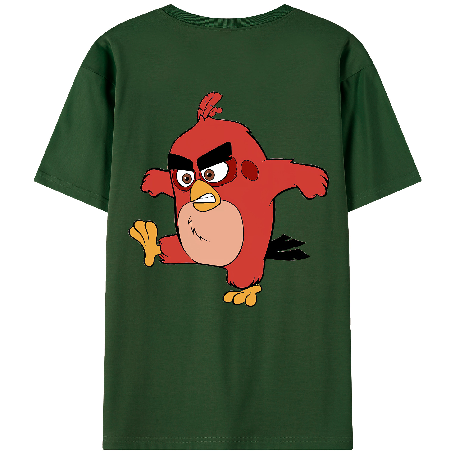 （画像用） Angry Birds アングリーバード 綿100％半袖Tシャツ（背面プリント）